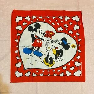 Mickey and Minnie Mouse Red Bandana